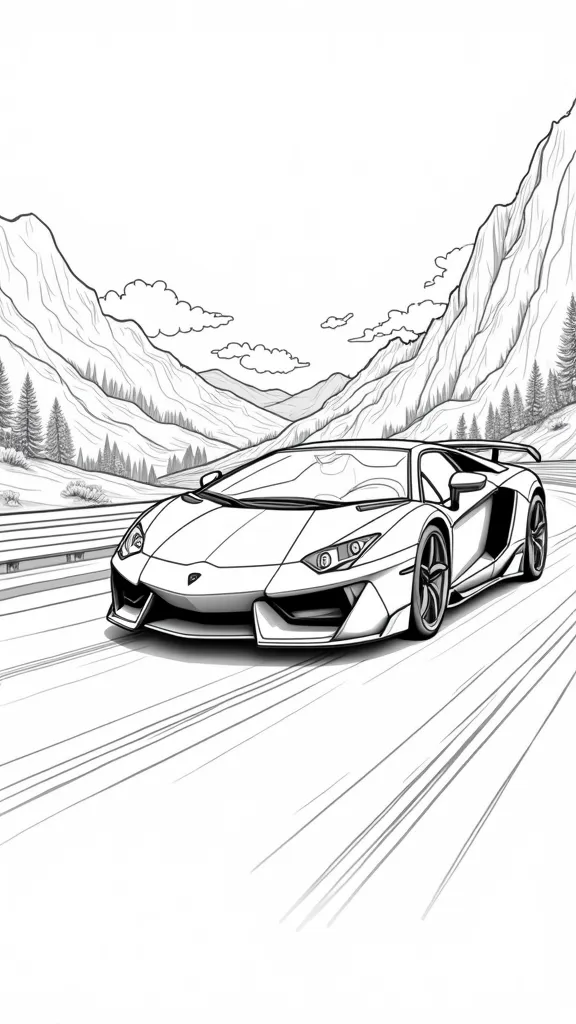 super car coloring page